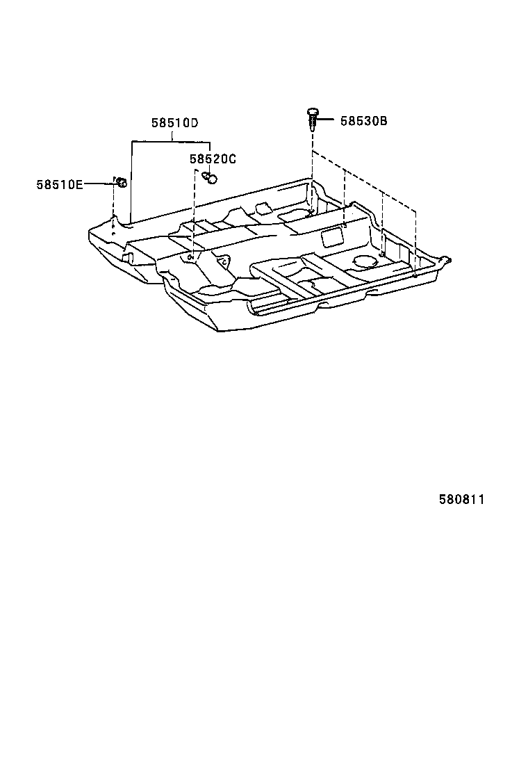 90467-07184 CLIP(FOR FRONT FLOOR CARPET) product image