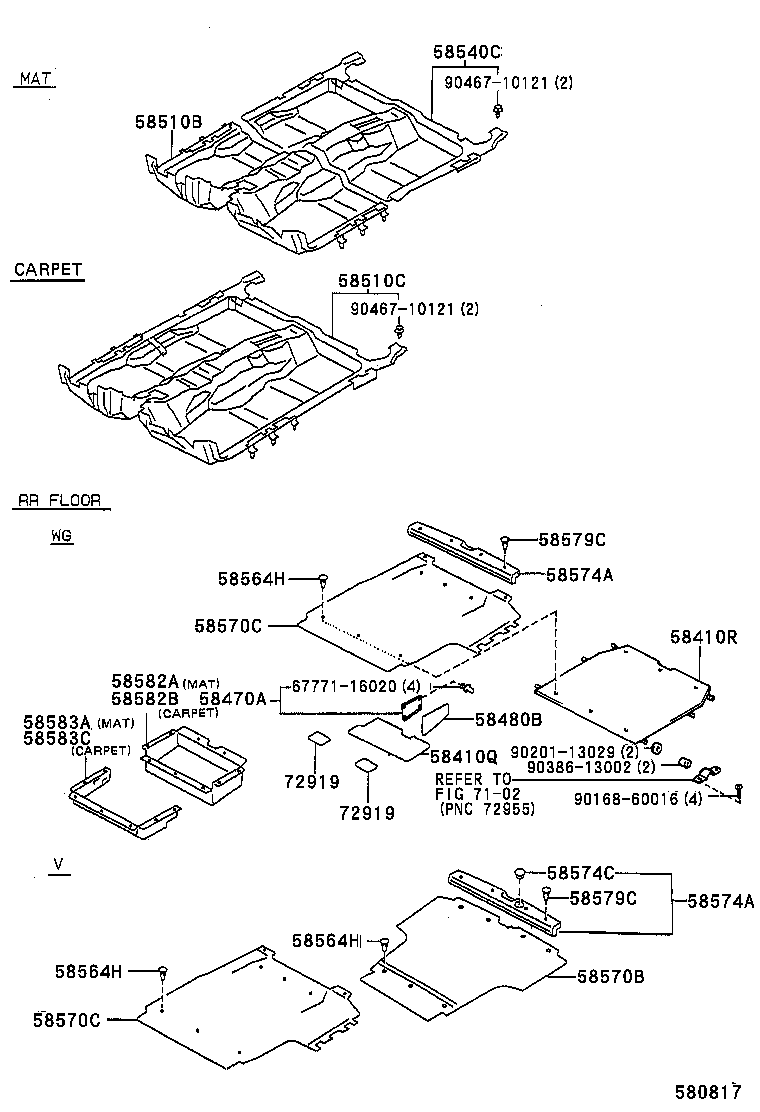 58480-91702-B0 BOARD ASSY, REAR FLOOR, NO.2 product image