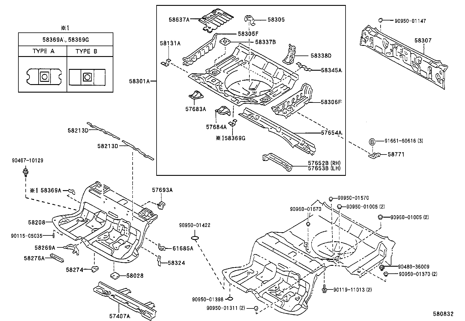 58307-30560 PANEL SUB-ASSY, BODY LOWER BACK product image