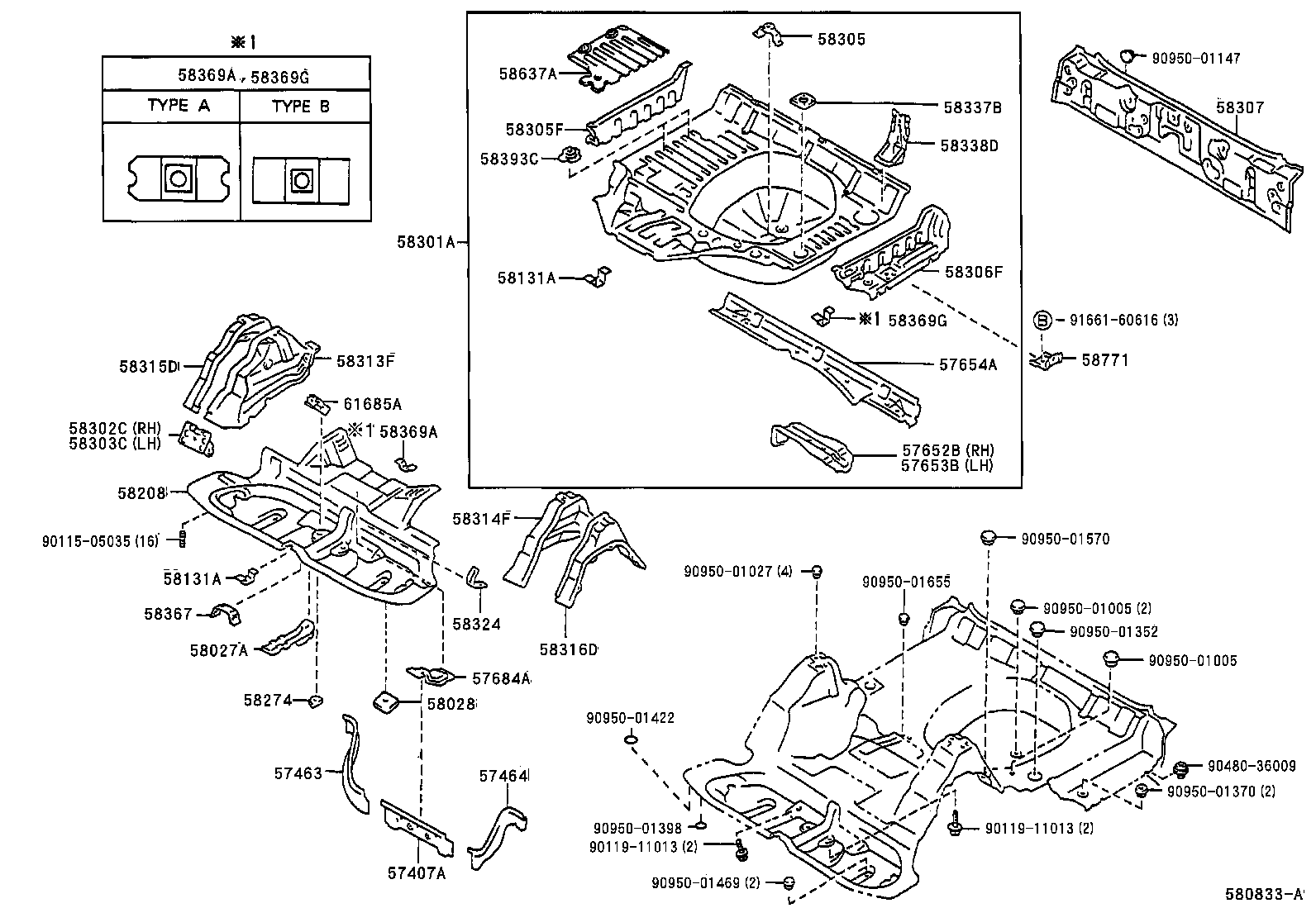58307-30560 PANEL SUB-ASSY, BODY LOWER BACK product image
