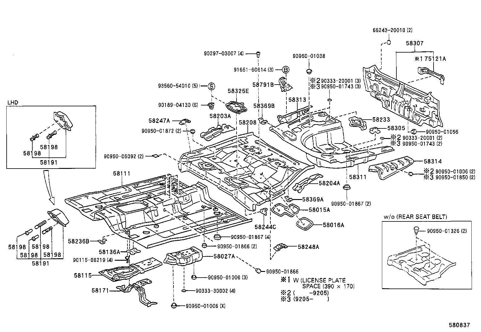 58111-20191 PAN, FRONT FLOOR product image