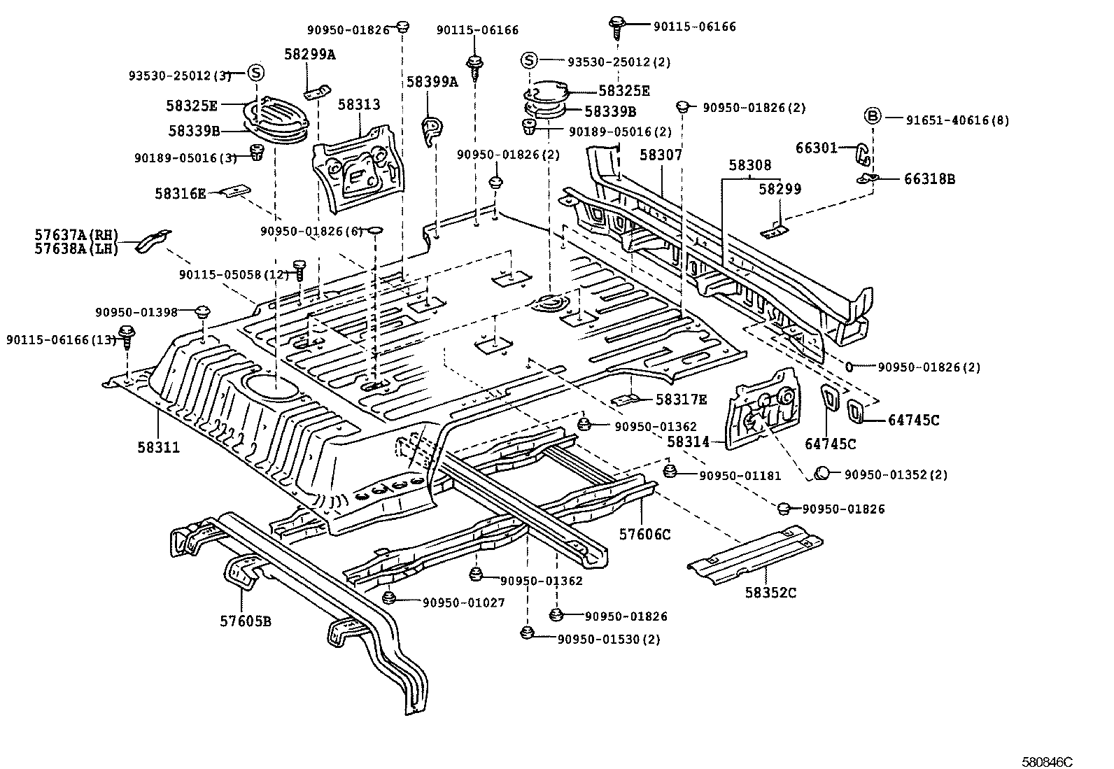 58307-60130 PANEL SUB-ASSY, BODY LOWER BACK product image