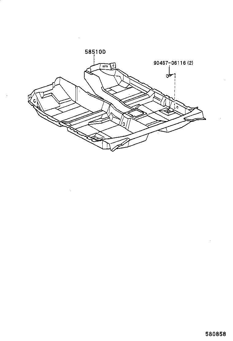 58510-06170-B0 CARPET ASSY, FLOOR, FRONT product image