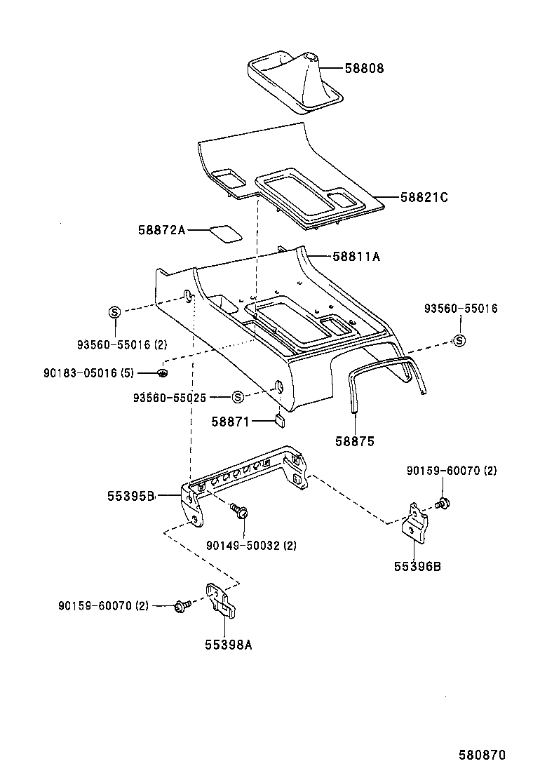 58821-60030 PANEL, CONSOLE, UPPER product image