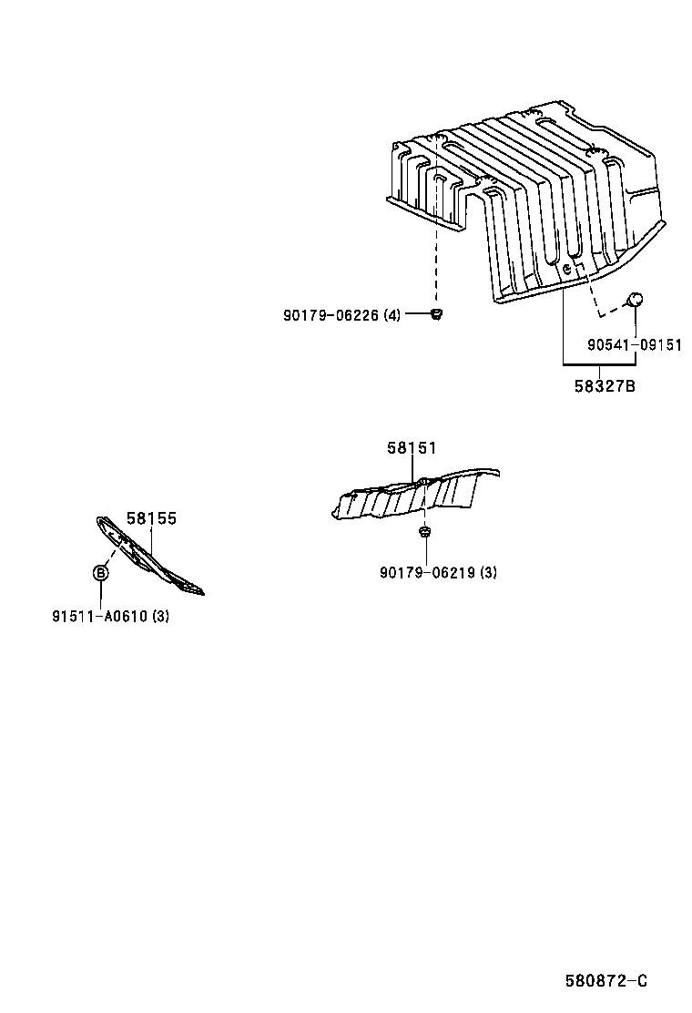 58151-51020 INSULATOR, FRONT FLOOR HEAT, NO.1 product image