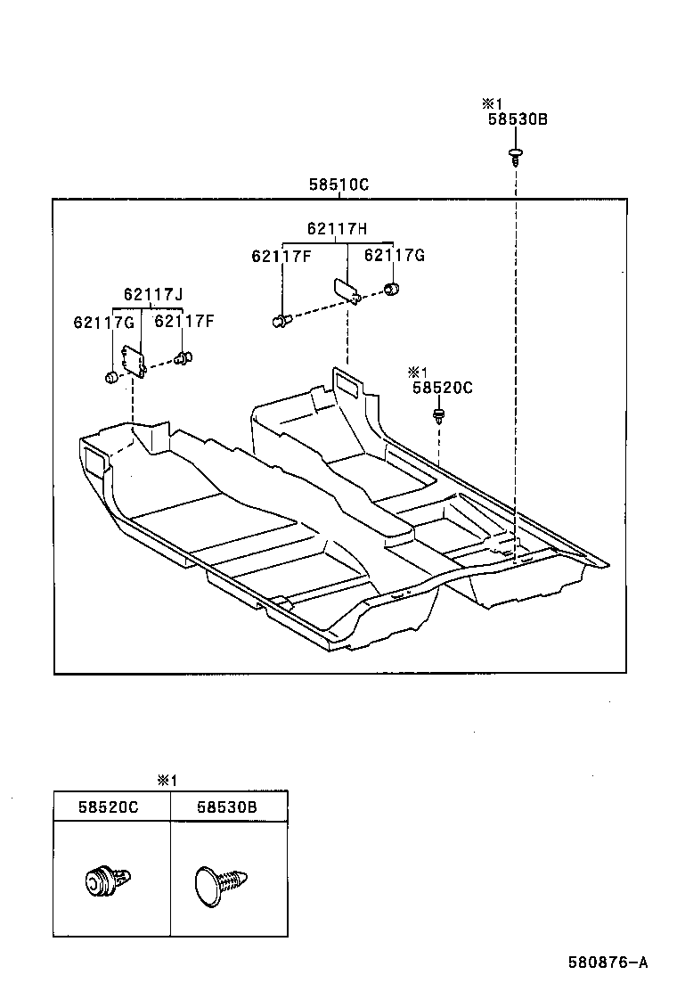 58622-30130 PAD, FRONT FLOOR SILENCER, LH product image