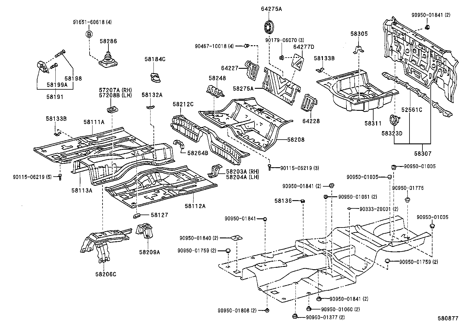58111-22170 PAN, FRONT FLOOR, RH product image