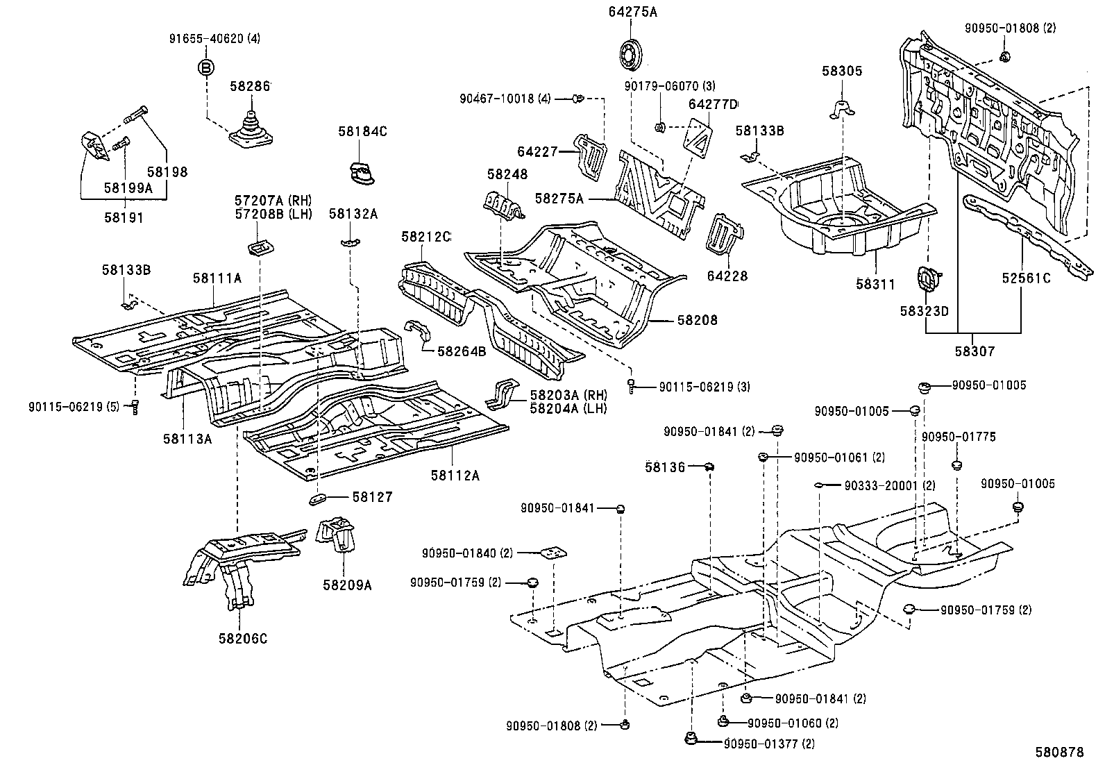 58307-22640 PANEL SUB-ASSY, BODY LOWER BACK product image