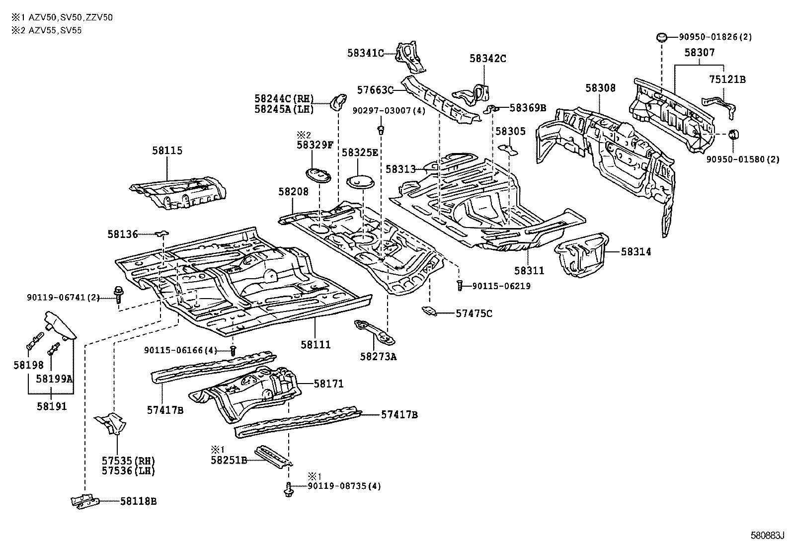 58307-32370 PANEL SUB-ASSY, BODY LOWER BACK product image