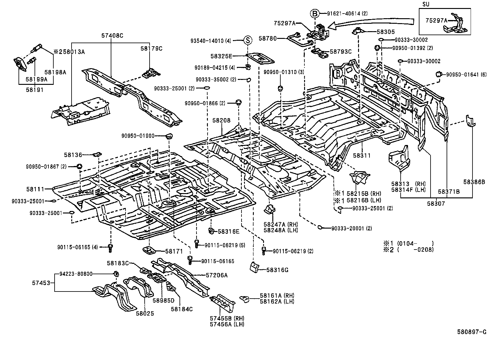 58793-44020 BRACKET, JACK CARRIER, NO.1 product image