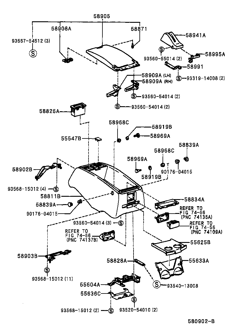 55604-26040 HOLDER SUB-ASSY, INSTRUMENT PANEL CUP product image