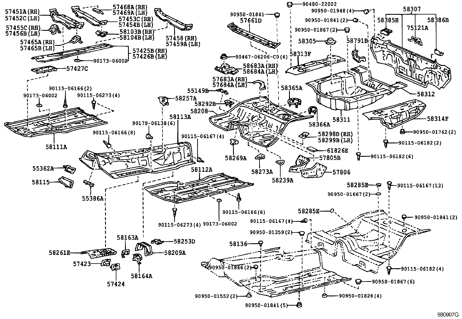 57684-50020 BRACKET, FUEL TANK MOUNTING, NO.2 product image