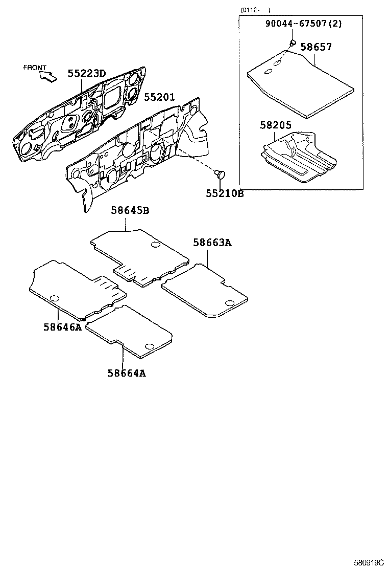 55210-97203 BOARD SUB-ASSY, DASH PANEL SILENCER product image