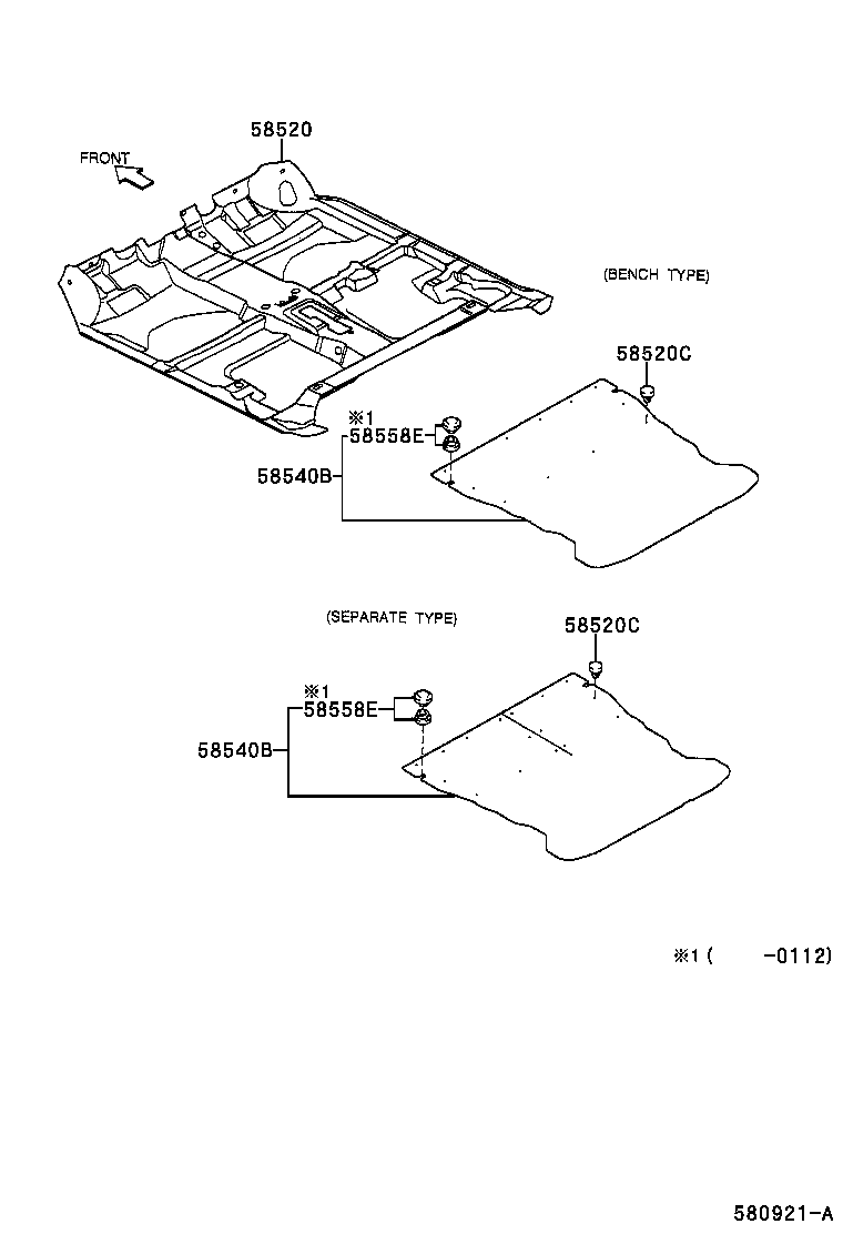 58530-97237-03 CARPET ASSY, FRONT FLOOR product image