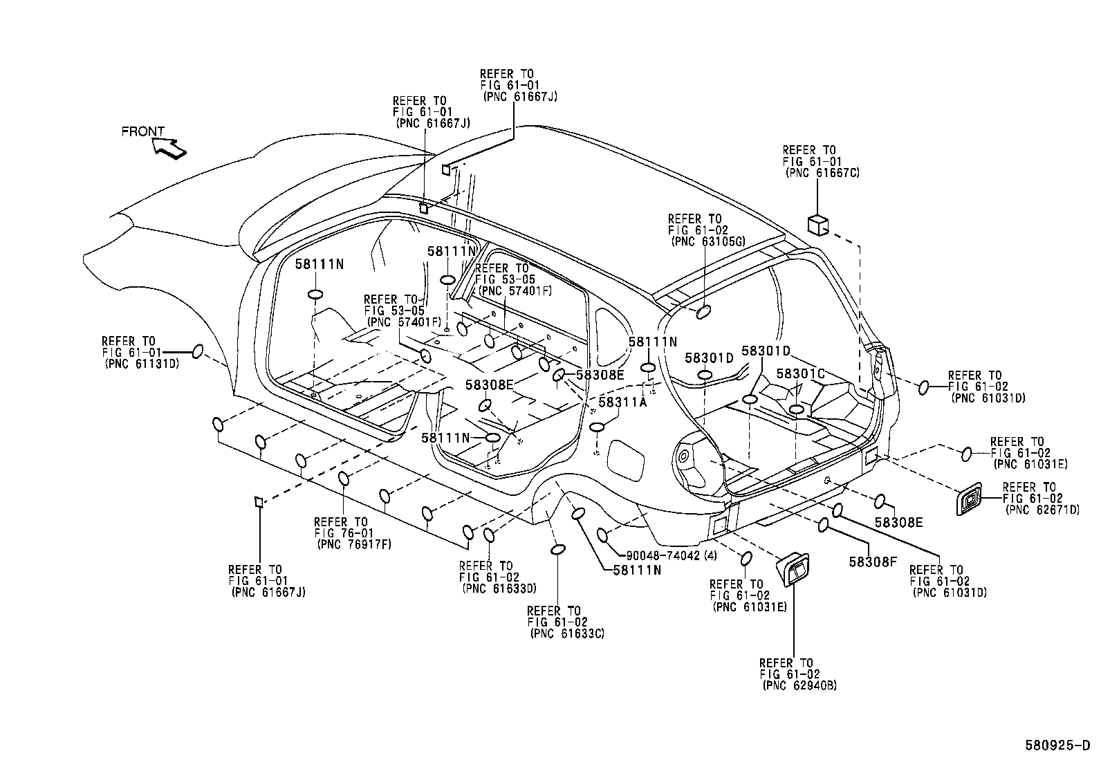 58371-97201 PANEL SUB-ASSY, BODY LOWER BACK product image