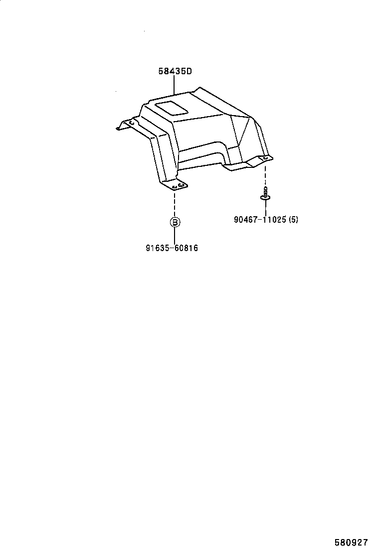 58151-28070 INSULATOR, FRONT FLOOR HEAT, NO.1 product image