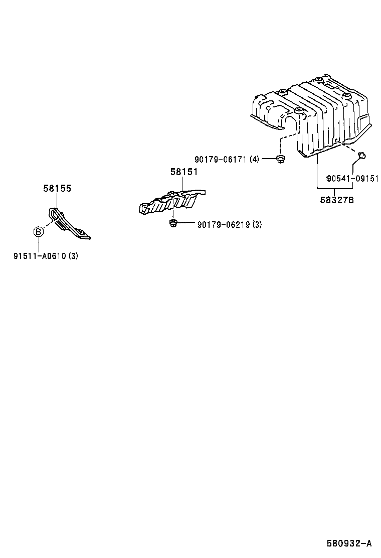 Toyota 58151-53020 INSULATOR, FRONT FLOOR HEAT, NO.1
