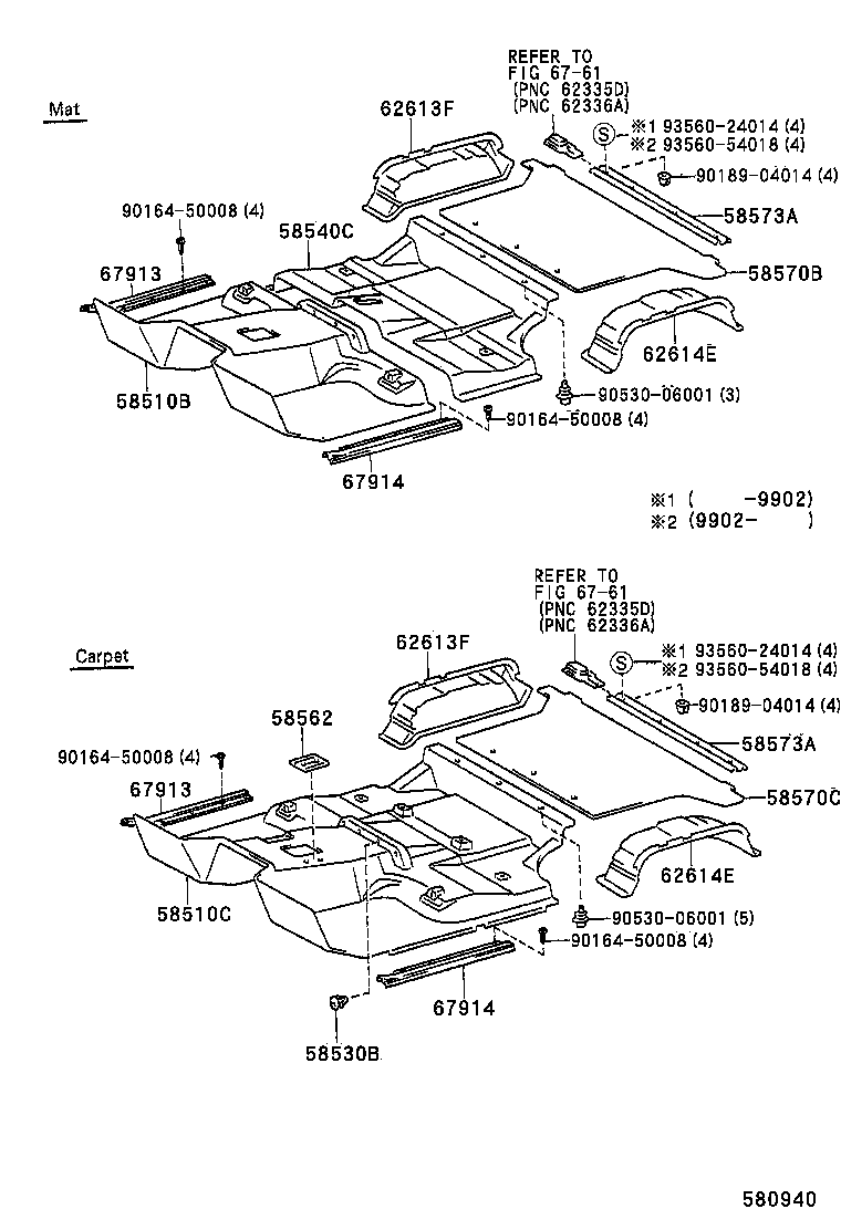 58581-60010-B0 MAT ASSY, REAR FLOOR product image