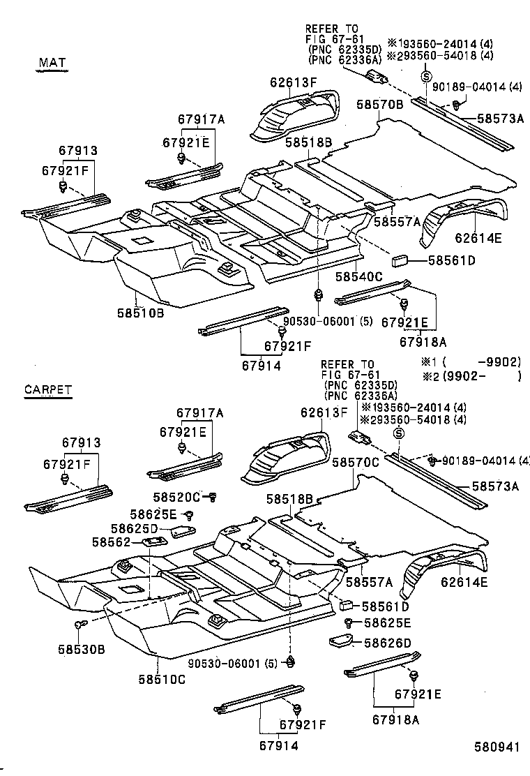 58581-60010-B0 MAT ASSY, REAR FLOOR product image
