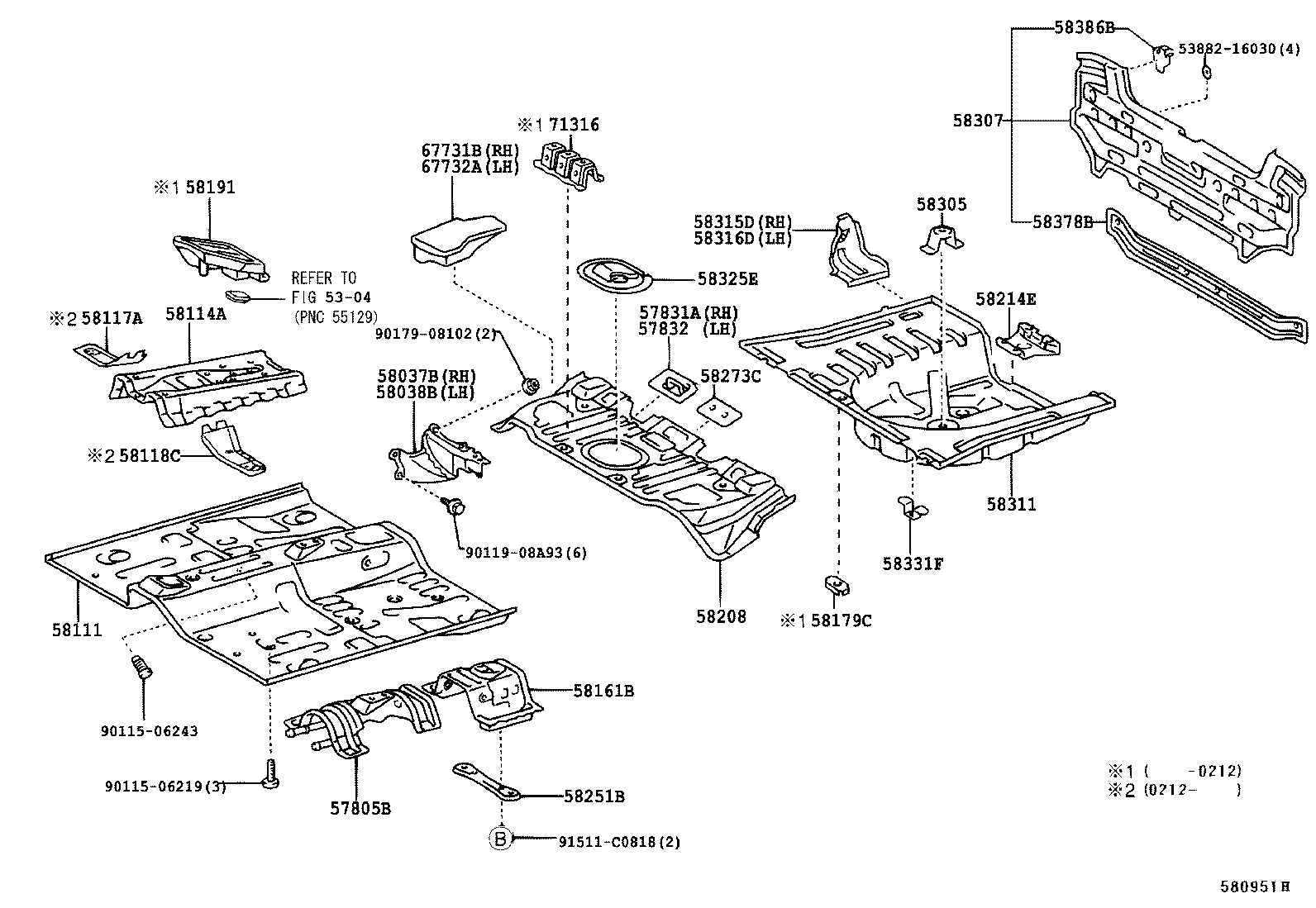 57667-52010 BRACE, BODY LOWER BACK PANEL product image
