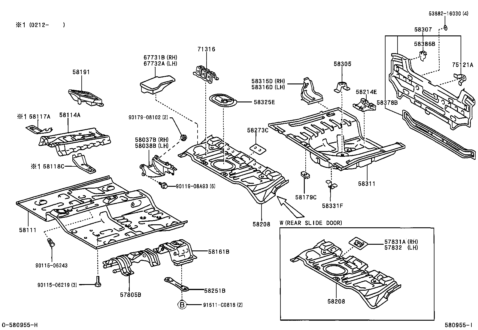 58307-52190 PANEL SUB-ASSY, BODY LOWER BACK product image