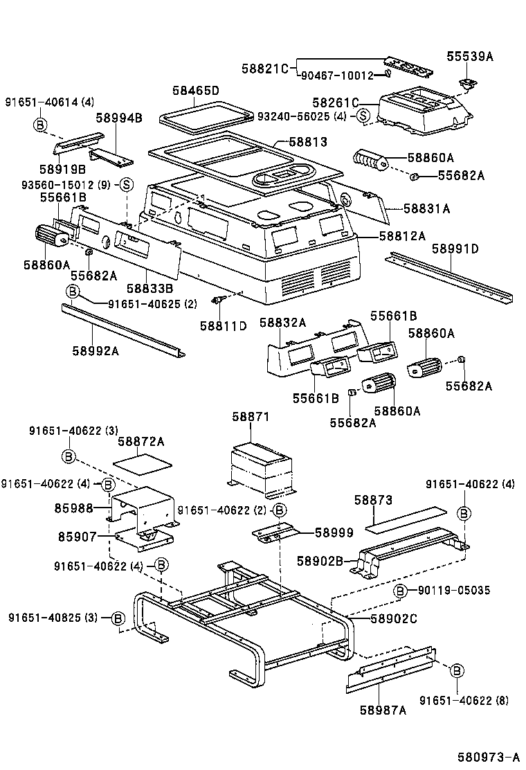 58871-65010 CUSHION, CONSOLE BOX product image