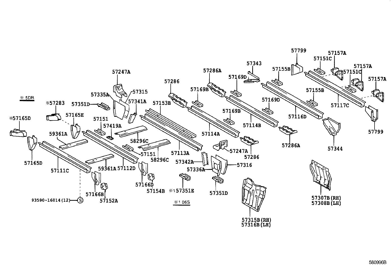 64025-37130 BRACKET SUB-ASSY, REAR MOUNTING, RH product image