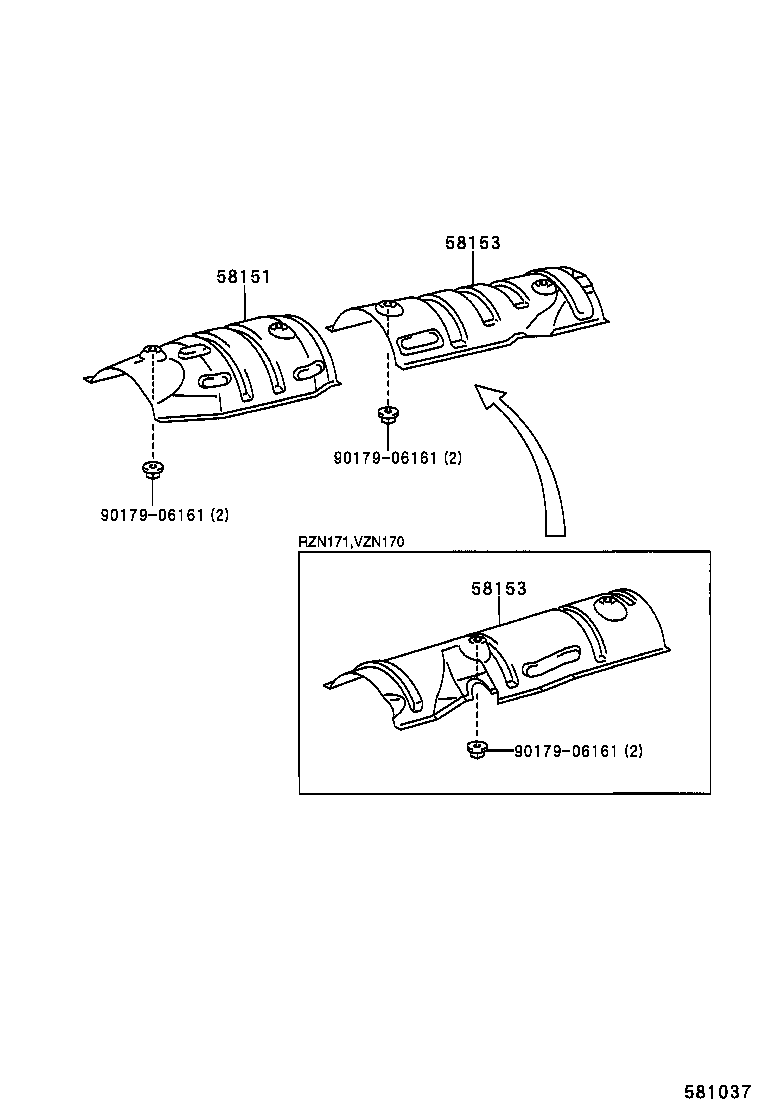 58151-04050 INSULATOR, FRONT FLOOR HEAT, NO.1 product image