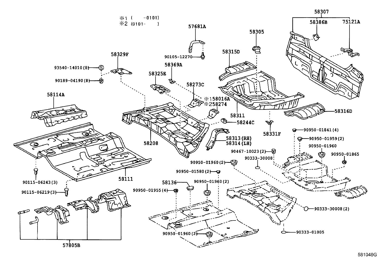 58307-52250 PANEL SUB-ASSY, BODY LOWER BACK product image