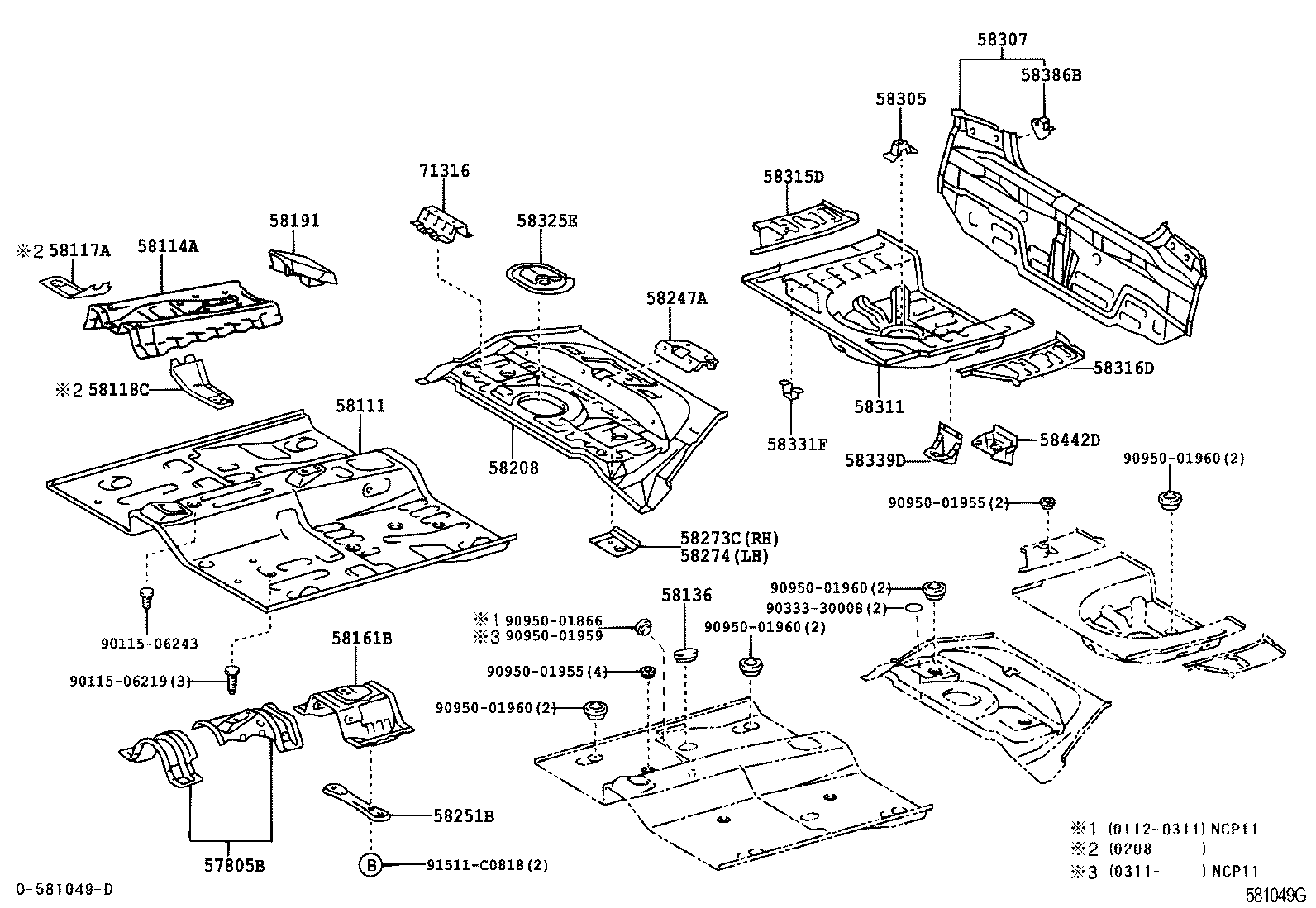 58307-52090 PANEL SUB-ASSY, BODY LOWER BACK product image