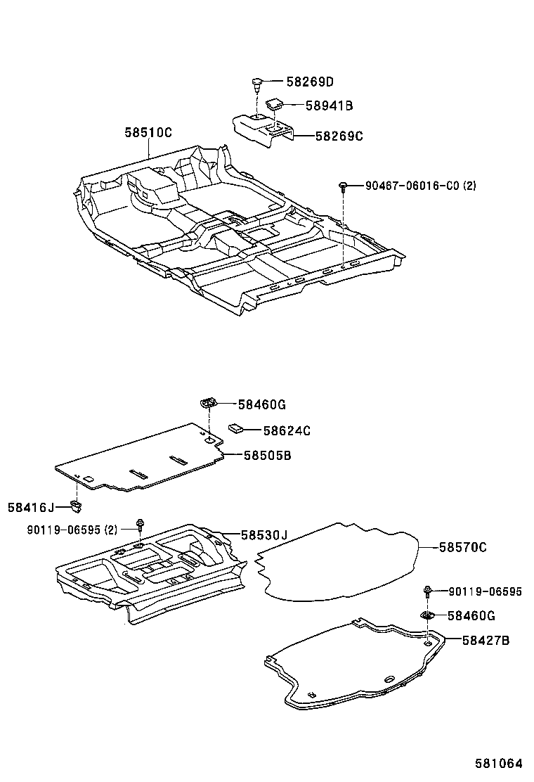 58415-46010 BOARD, REAR FLOOR, NO.1 product image