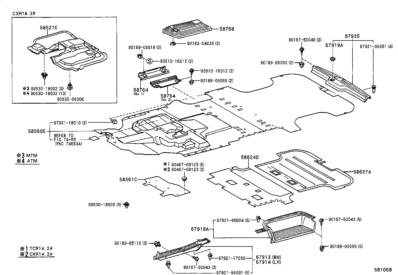 58624-28080 PAD, CENTER FLOOR SILENCER product image