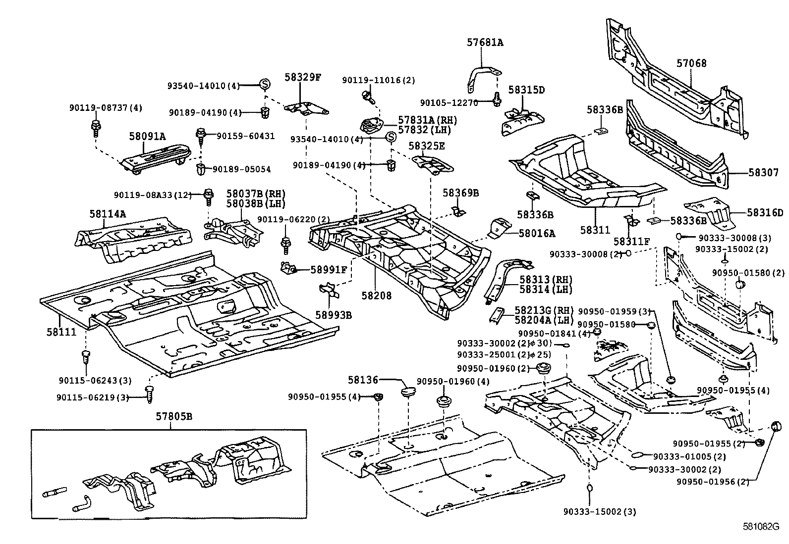 58311-52040 PAN, REAR FLOOR product image