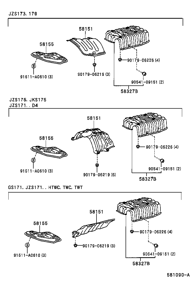 58151-30110 INSULATOR, FRONT FLOOR HEAT, NO.1 product image