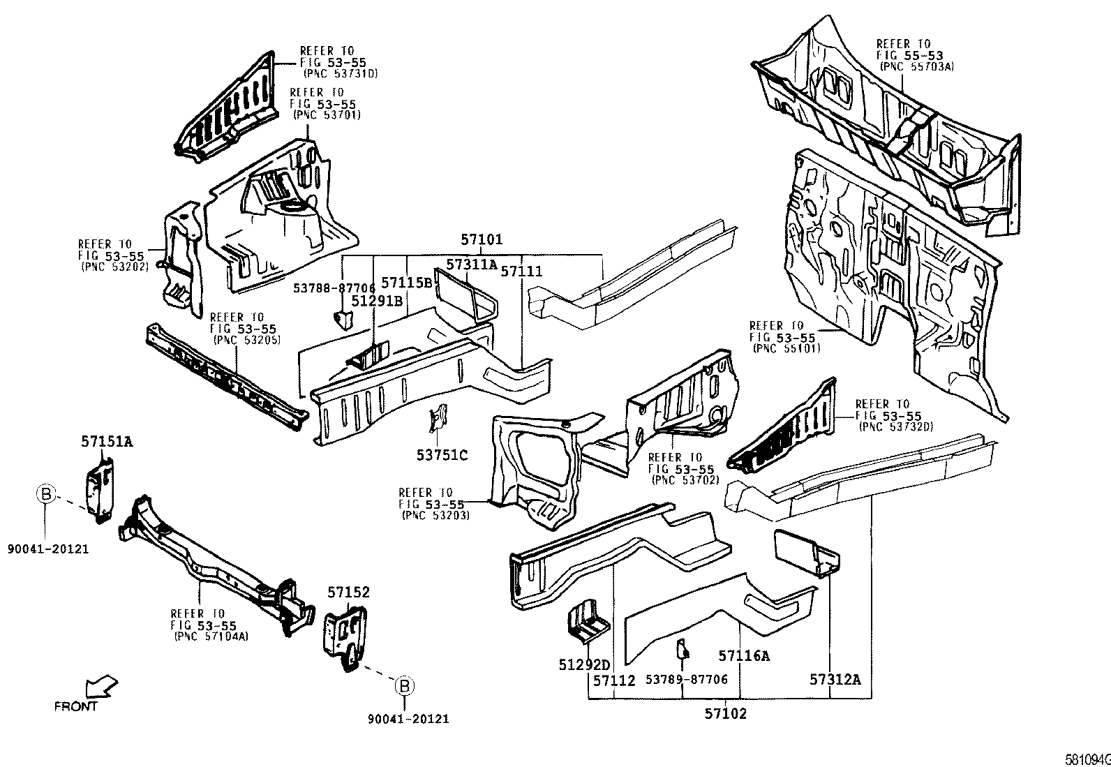 57027-87401 MEMBER, FRONT SIDE, RH product image