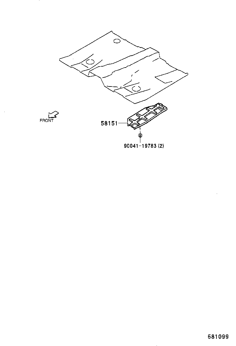 58151-87401 INSULATOR, FRONT FLOOR HEAT, NO.1 product image