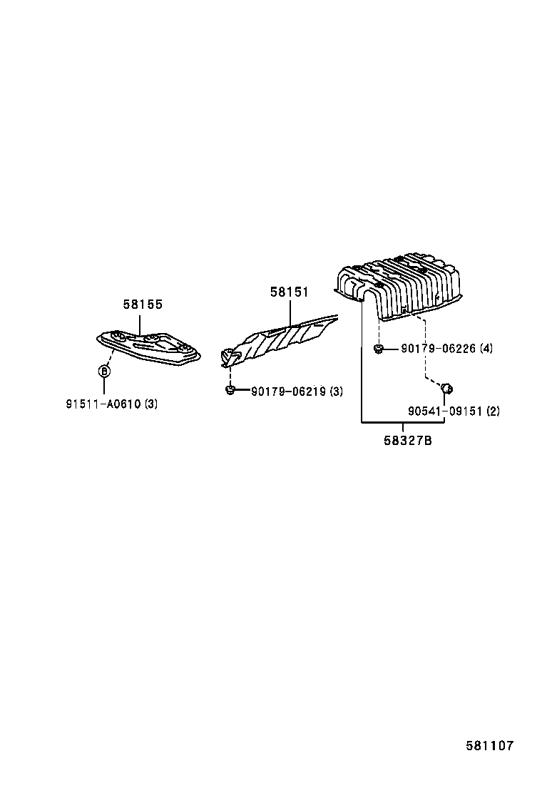 58327-30040 INSULATOR, MAIN MUFFLER HEAT product image