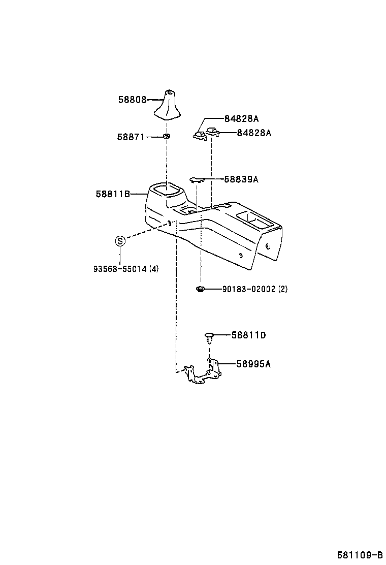 58843-17030-C0 BEZEL, SHIFTING HOLE product image