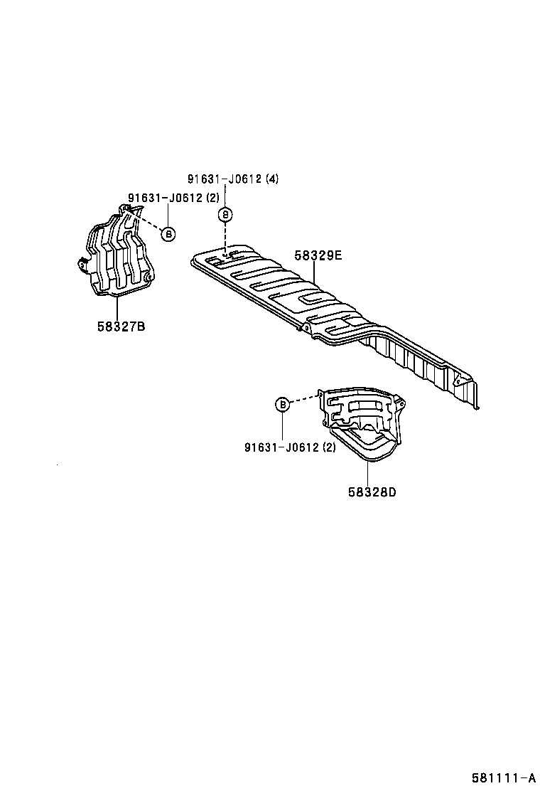 58327-17030 INSULATOR, MAIN MUFFLER HEAT product image