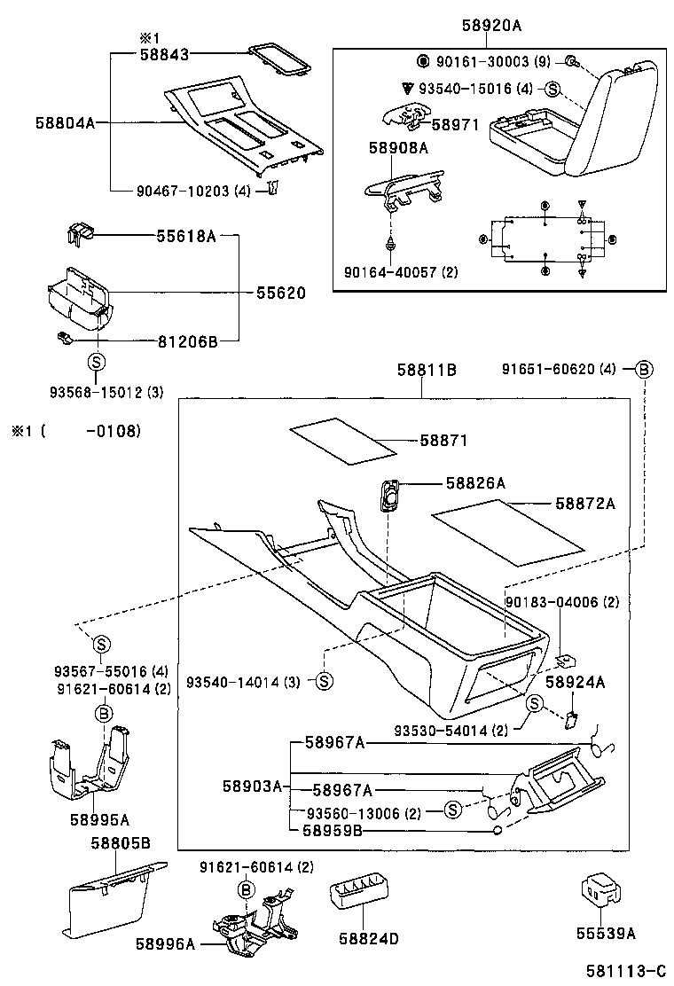 55618-30030 HOLDER, CONSOLE BOX CUP product image