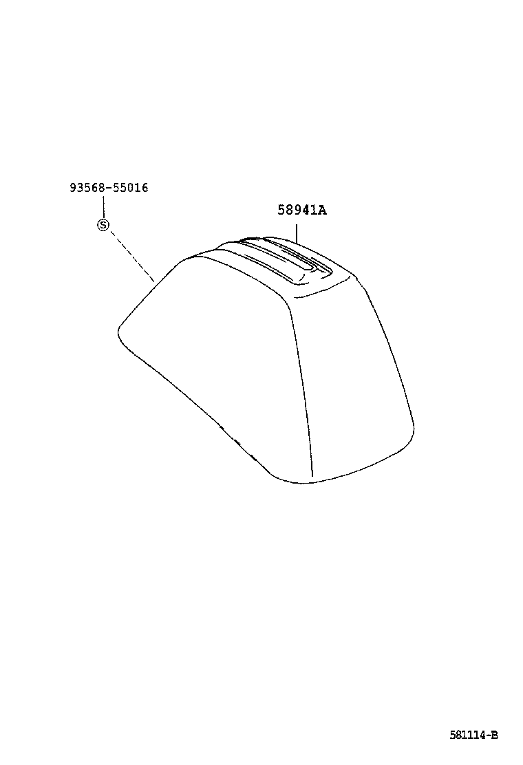 58907-26010 HINGE SUB-ASSY, CONSOLE COMPARTMENT DOOR product image