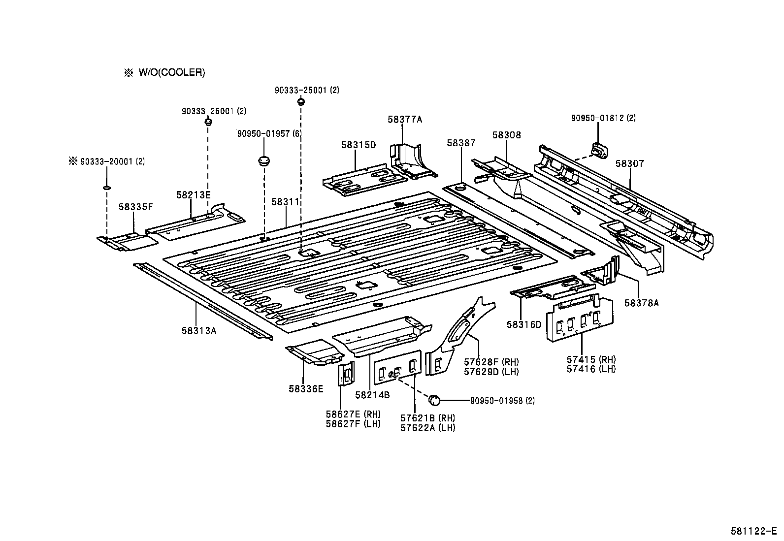 57047-0B050 RAIL, FLOOR SIDE, REAR RH product image