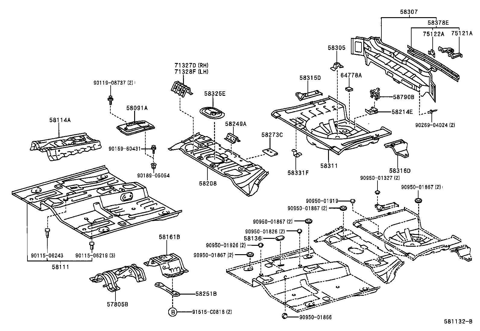 58307-52130 PANEL SUB-ASSY, BODY LOWER BACK product image