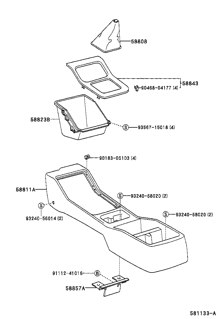 58808-0B020 COVER SUB-ASSY, SHIFTING HOLE product image