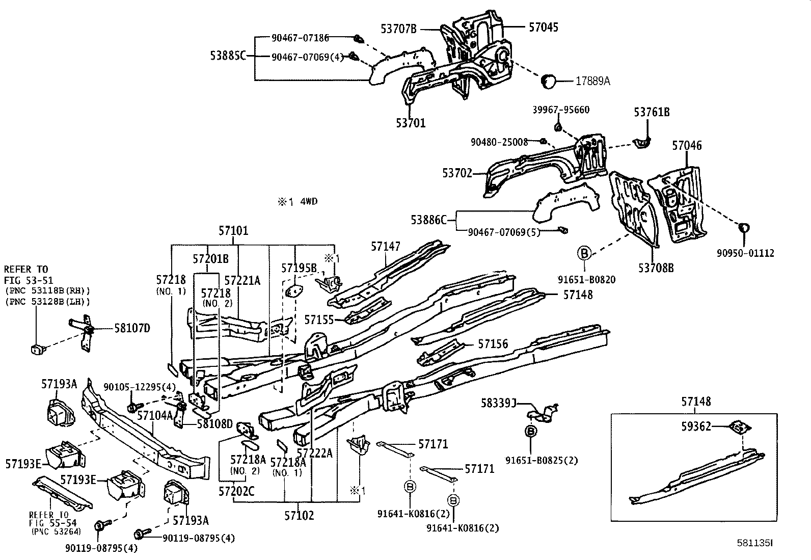 53701-95J08 APRON SUB-ASSY, FRONT FENDER, RH product image