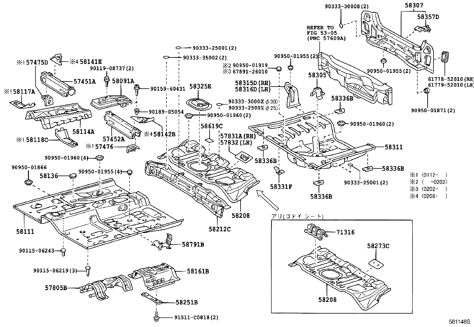 51938-52010 BRACKET, SPARE WHEEL CARRIER product image