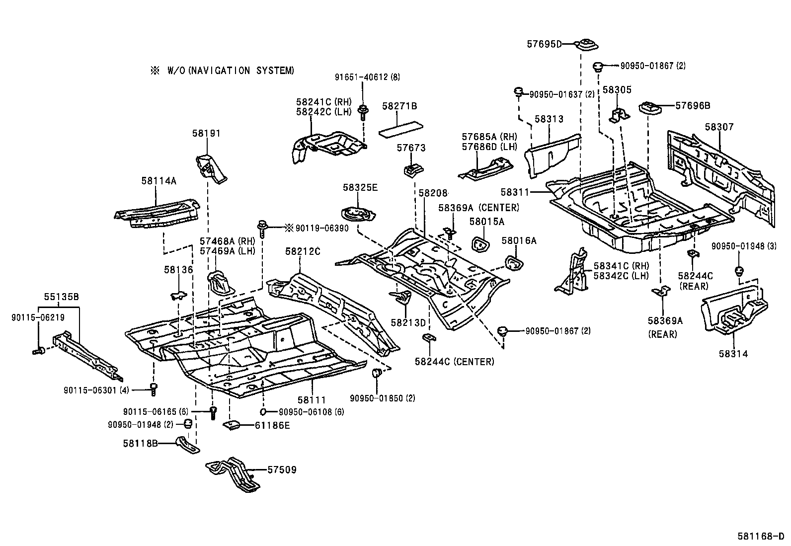 Toyota 58325-47020 COVER, REAR FLOOR SERVICE HOLE