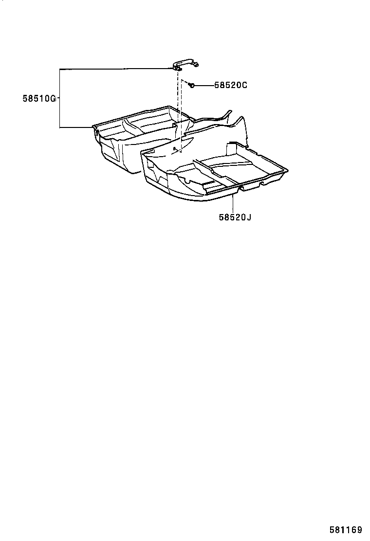 58510-17151-C2 CARPET ASSY, FLOOR, FRONT RH product image