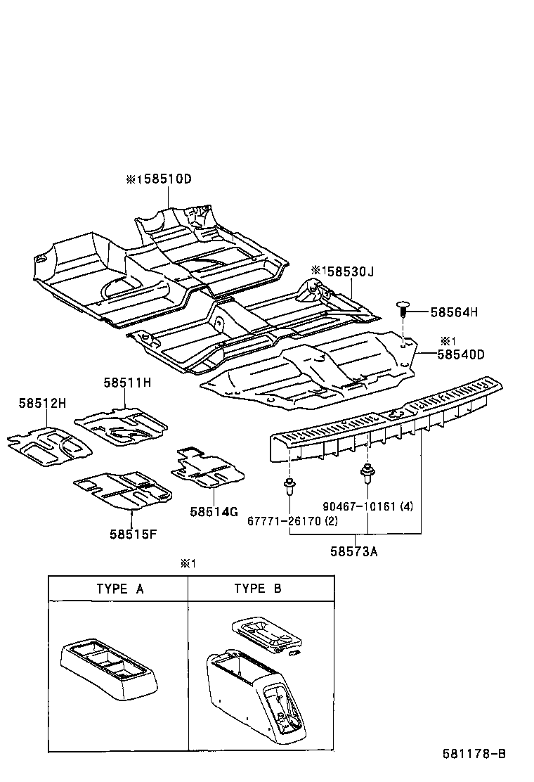 58511-32010 MAT, FLOOR, FRONT RH product image