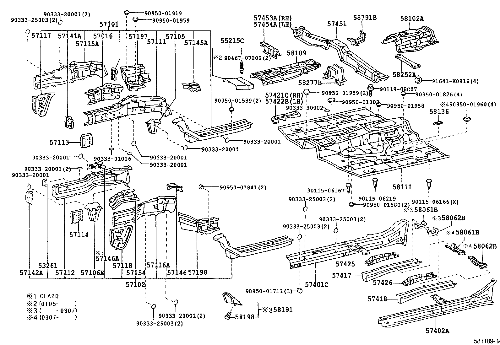 57145-42020 REINFORCEMENT, FRONT SIDE MEMBER, REAR RH product image